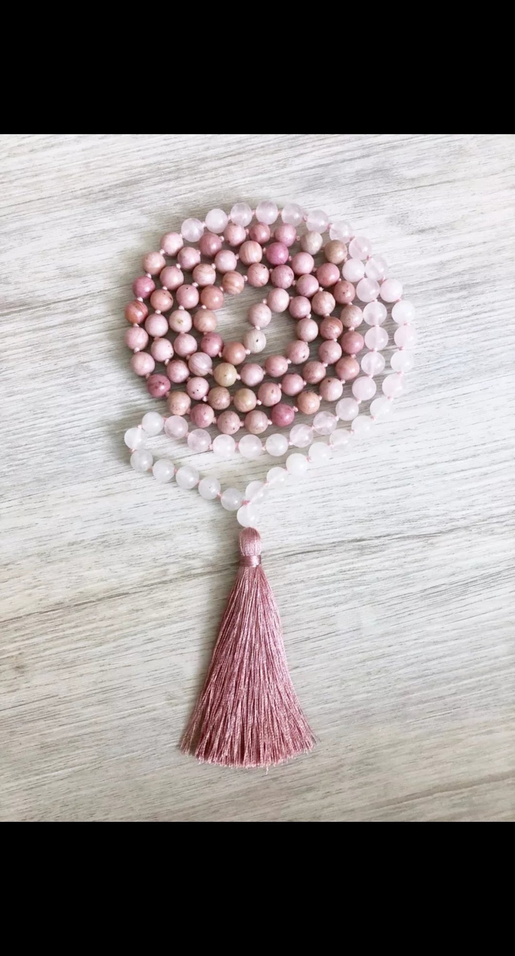 108 Mala Bead Necklace charged by Reiki with Zen